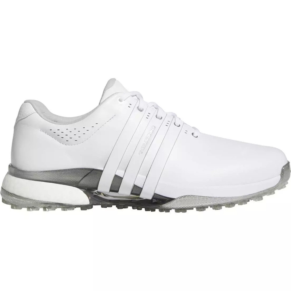 Adidas Men's Tour360 25 SL Golf Shoes White/Silver - Maple Hill Golf